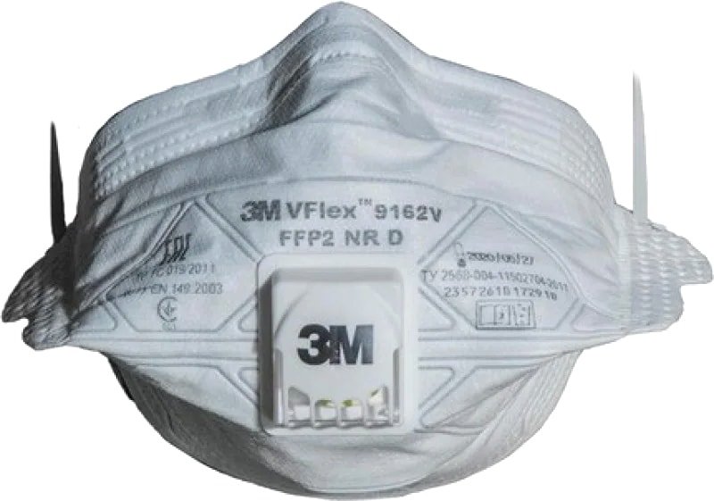 

Респиратор-полумаска 3M Противоаэрозольная фильтрующая полумаска 9162 Vflex
