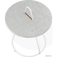 Журнальный столик Sheffilton SHT-CT36 (морская галька/белый муар)