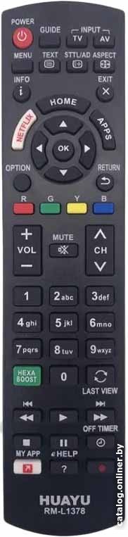 Пульт ДУ Huayu RM-L1378 (для телевизоров Panasonic)