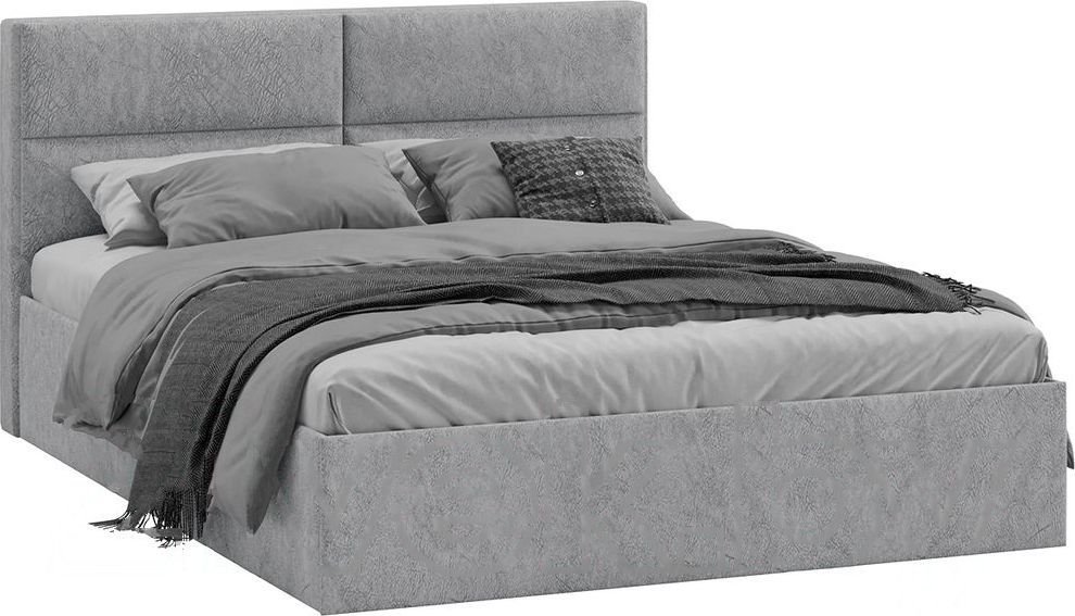 

Кровать Трия Глосс универсальный тип 1 с ПМ и заглушиной 160x200 (Wellmart Silver)