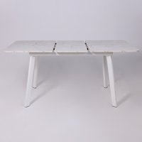 Кухонный стол Lepremo AV 1209/1 МДФ раздвижной 1200-1600x800 (Азул Оникс/белый)