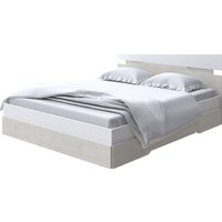 Кровать PROxSON Milton 160x190 (белый/дуб шамони светлый 124)