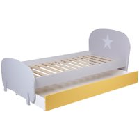 Кровать Polini Kids Mirum 1915 c ящиком (серый/желтый)