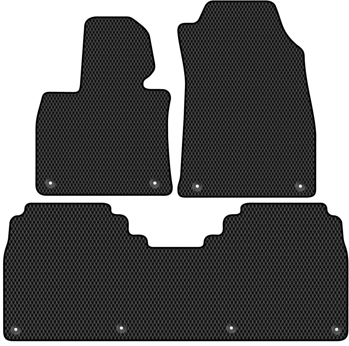 

Комплект ковриков для авто Alicosta Hongqi E-HS9 (4месн) I (suv / E115) 2021 - Н.В. (черный, ромб)