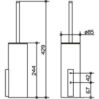 Ершик для унитаза Keuco Edition 400 11564019000 (матовое стекло/хром)