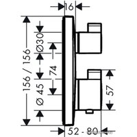 Смеситель Hansgrohe Ecostat Square 15714000