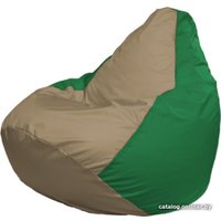 Кресло-мешок Flagman Груша Макси Г2.1-94 (зеленый/бежевый темный)
