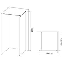 Душевая стенка IVA WIB110C