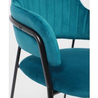 Стул с подлокотниками Алвест AV 448 (изумрудный бархат/черный)