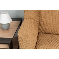 Чехол для дивана Софатэкс Люкс ПО-6 без оборки (кофе с молоком)