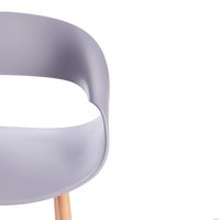 Стул с подлокотниками TetChair QXX mod. C1058 (серый/натуральный)