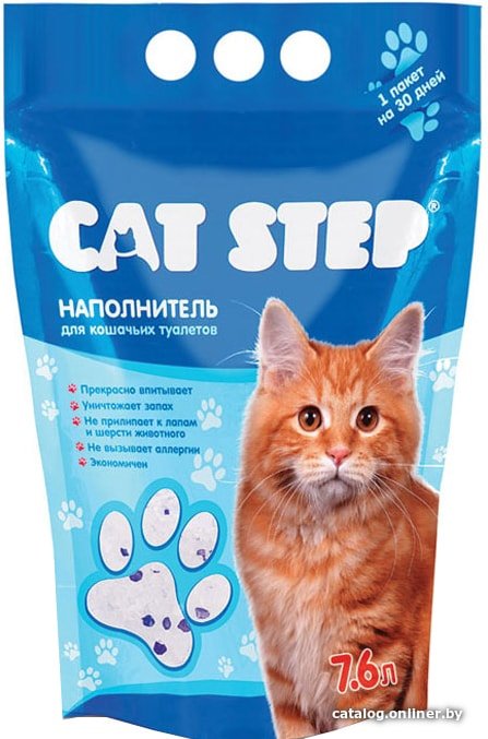 Наполнитель для туалета Cat Step силикагелевый 7.6 л