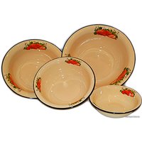 Набор мисок СтальЭмаль Клубника садовая 1с110к