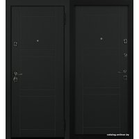 Металлическая дверь Стальная Линия Тетра для квартиры 100 (черный кашемир)