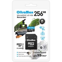 Карта памяти OltraMax Recorder microSDXC 256GB OM256GCSDXC10-U3-V30 (с адаптером)