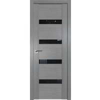 Межкомнатная дверь ProfilDoors 2.81XN R 80x200 (грувд серый, стекло дождь черный)