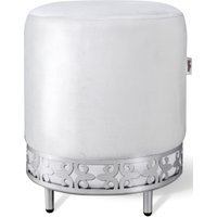 Пуфик Sheffilton SHT-B20-1 (серое облако/хром лак)