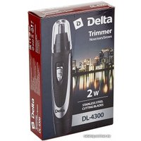 Триммер для носа и ушей Delta DL-4300 (черный/серебристый)