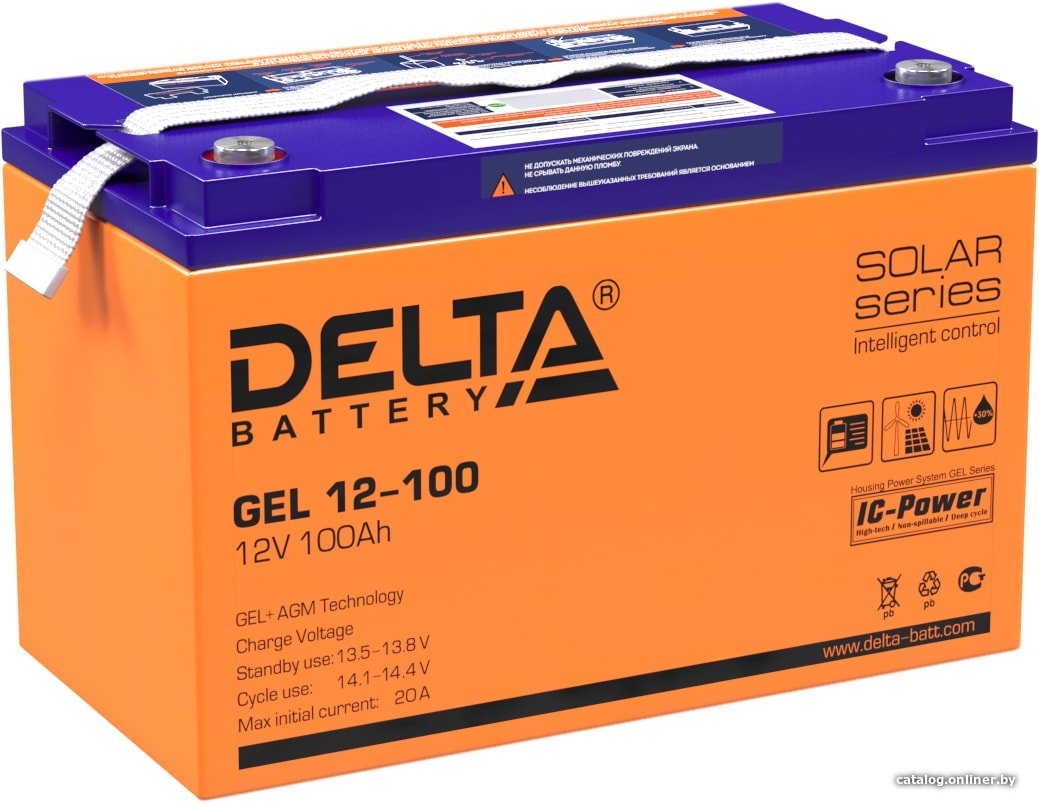 Аккумулятор для ИБП Delta GEL 12-100 (12В/100 А·ч)