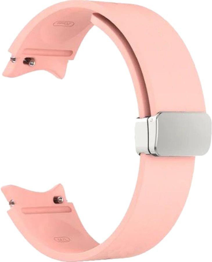 

Ремешок Rumi Flex Buckle силиконовый для Samsung Galaxy Watch4/5/6 (20 мм, светло-розовый)