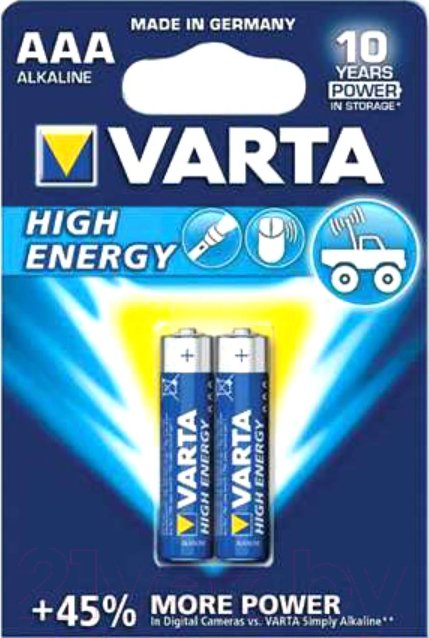 

Батарейка Varta Energy LR03 AAA Alkaline 4008496771226 2 шт