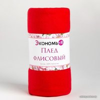 Плед Экономь и Я 6881716 150x200 (красный, 160 г/м2)