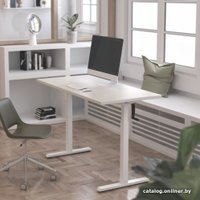 Стол для работы стоя ErgoSmart Manual Desk Compact 1380x800x18 мм (дуб мореный/черный)
