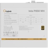 Блок питания Ocypus Iota P850 Iota-P850-G1FFWH025X-EU