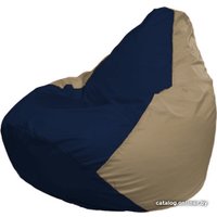 Кресло-мешок Flagman Груша Макси Г2.1-39 (бежевый темный/синий темный)