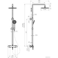 Душевая система  Rubineta Olo BK + Thermo-15 BK 625038