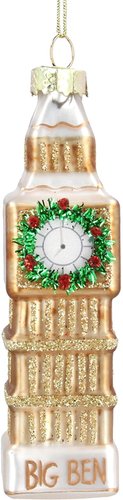 Gisela Graham London Christmas. Биг Бен с венком 861