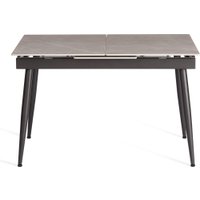 Кухонный стол TetChair Балморал 120+40x80x75 (серый/черный)