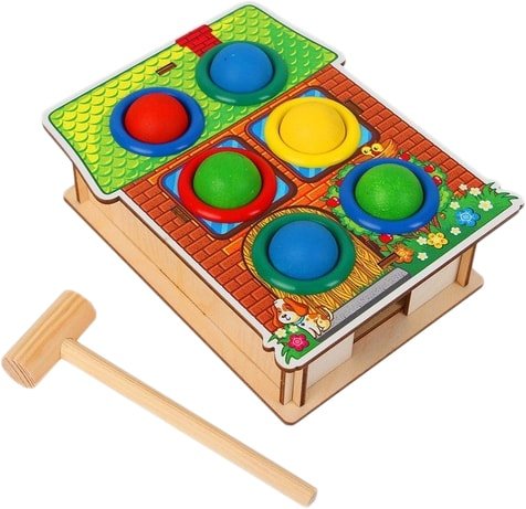 

Молоточек WoodLand Toys Дом 6 отверстий 115401