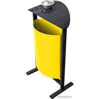 Уличная урна BZT DumH03 (желтый, c пепельницей)