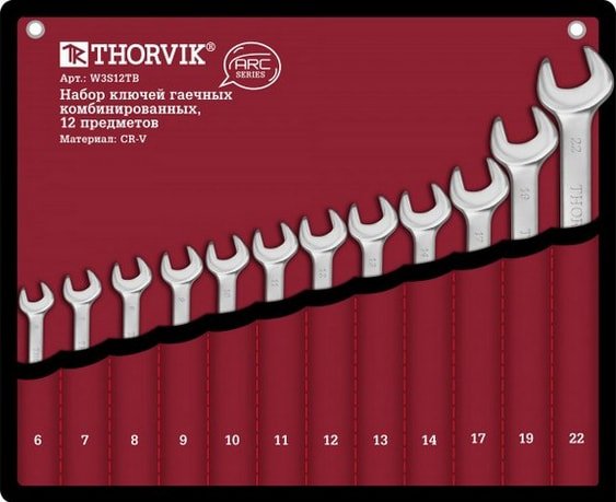 

Набор ключей Thorvik W3S12TB (12 предметов)