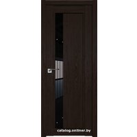 Межкомнатная дверь ProfilDoors 2.71XN L 70x200 (дарк браун/стекло черный триплекс)