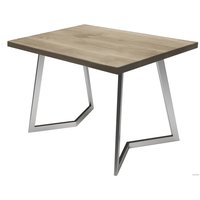 Кухонный стол Buro7 Уиллис 120 (классика, дуб беленый/серебро)