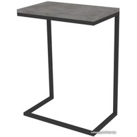 Приставной столик TMB Loft Роксет ЛДСП 500x300 (бетон чикаго светло-серый/черный)