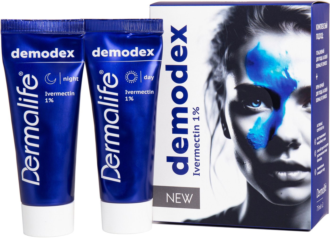

Подарочный набор Dermalife Demodex Гель дневной+Крем ночной (75 мл+75 мл)