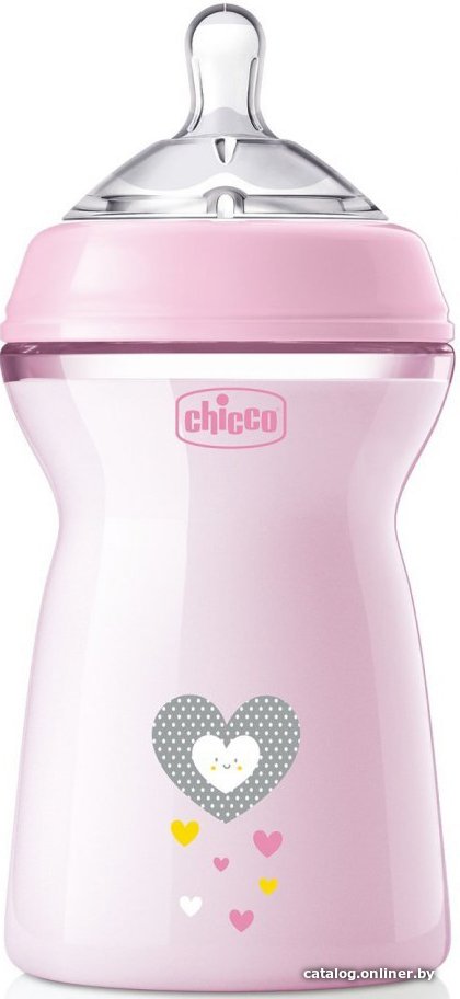Бутылочка для кормления Chicco Nursery Natural Feeling 00081335100000 (330 мл, розовый)