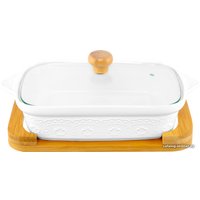 Форма для запекания Elan Gallery Белый узор 540527