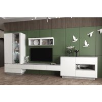 Горка Интерлиния Quartz-8 с подсветкой (белый платинум/бетон)