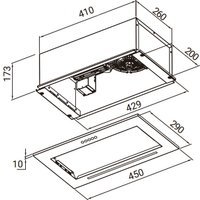 Кухонная вытяжка Weissgauff BOX 450 PB BL