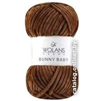 Пряжа для вязания Wolans Yarns Bunny Baby 40 100 г 120 м (темно-коричневый, 5 мотков)