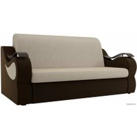 Диван Лига диванов Меркурий 100344 100 см (микровельвет, бежевый/коричневый)