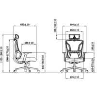 Офисное кресло SitZone U-065A (сетка/ткань, черный) в Бобруйске