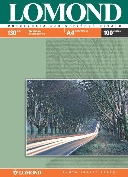

Фотобумага Lomond матовая двусторонняя A4 130 г/кв.м. 100 листов (0102004)