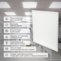 Светодиодная панель Rexant ГОСТ! ультратонкая светодиодная 9мм ОПАЛ 40Вт 165-265В IP20 3000Лм 4000K нейтральный свет 606-005 (без драйвера)