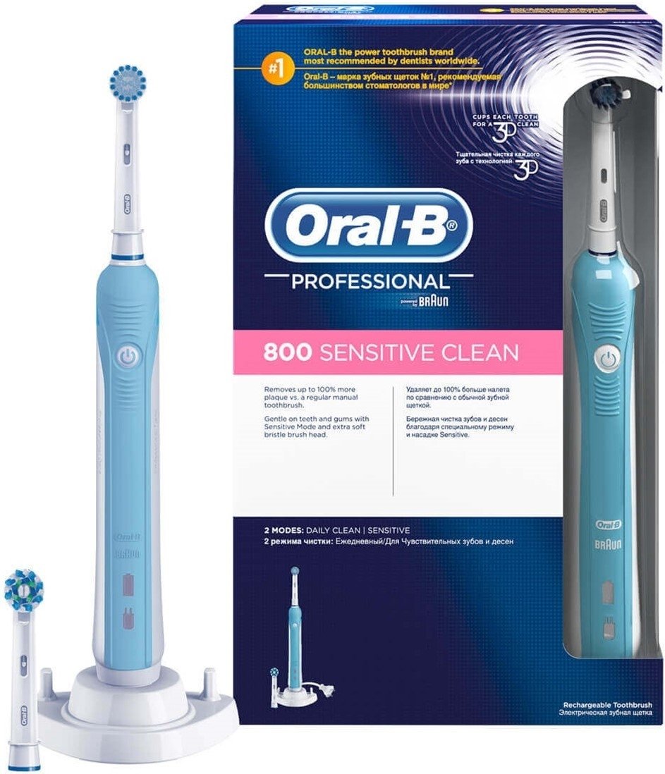 

Электрическая зубная щетка Oral-B Pro 800 Sensitive Clean D16.524.2U