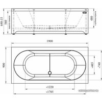 Фронтальный экран под ванну Radomir Вальс 190 1-21-0-0-0-194 (фронтальный)